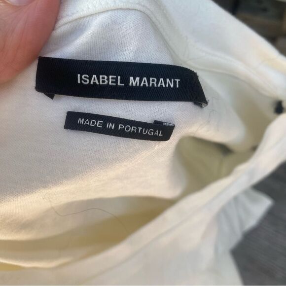 Isabel Marant cream  Short Sleeve T-Shirt wrap dress size small - Picture 13 of 14